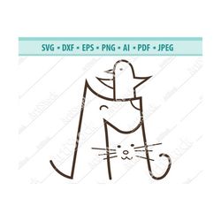 cat & dog svg dxf png cricut silhouette cut files, paw medical pet doctor veterinary logo design, cute animal vet clinic