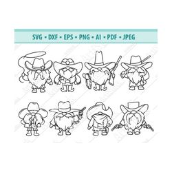 cowboy gnome svg, western png, gnome svg, cowboy hat svg, country gnome svg, funny gnomes svg, guns svg, gnomes clipart,