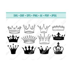 crown svg bundle, crowns svg, crown clipart svg, crown cut files for silhouette, files for cricut, vector files svg , sv