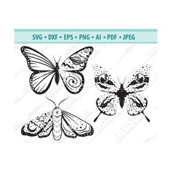 celestial butterfly svg, boho insect svg, galaxy butterfly svg, butterfly clipart, space moth svg, solar system svg, svg