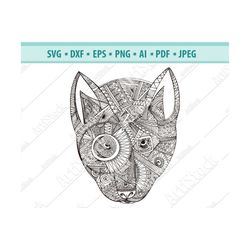 zentangle cat svg, mandala cat svg, cat for cricut, zentangle for cricut, cat cricut design, intricate svg file, cat cri