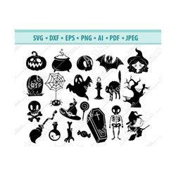 Halloween SVG Bundle, Witch Svg, Skull Svg, Haunted Svg, Halloween clipart, Halloween Ghost svg, Svg cut file, Silhouett