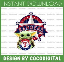 baby yoda with texas rangers baseball png,  baby yoda mlb png, mlb png, digital download