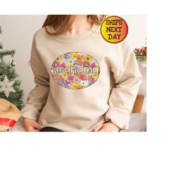 floral grandma sweatshirt, grandma hoodie, grandma shirt, girt for grandma, grandma to be, new grandma shirt, grandma cr