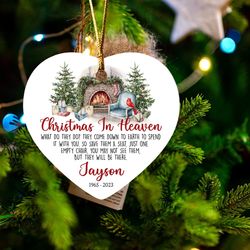 christmas in heaven red cardinal ornament