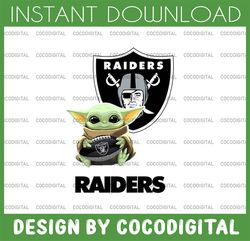 baby yoda with las raiders nfl png  baby yoda nfl png, nfl png, sublimation ready, png files for sublimation