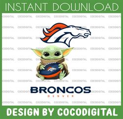 baby yoda with denver broncos nfl png,  baby yoda nfl png, nfl png, sublimation ready, png files for sublimation