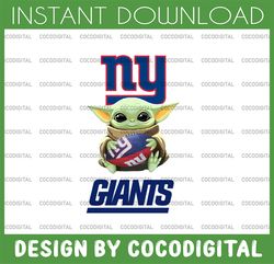 baby yoda with new york giants nfl png,  baby yoda nfl png, nfl png, sublimation ready, png files for sublimation