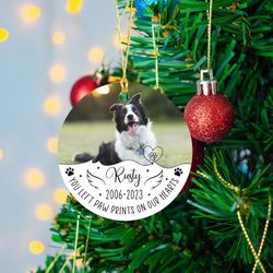 personalized pet memorial christmas picture frame ornament 2023