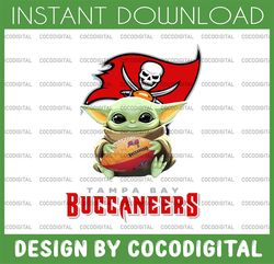 baby yoda with tampa bay buccaneers nfl png,  baby yoda nfl png, nfl png, sublimation ready, png files for sublimation