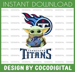 baby yoda with tennessee titans nfl png,  baby yoda nfl png, nfl png, sublimation ready, png files for sublimation