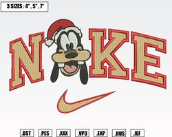 nike goofy santa hat christmas embroidery designs, machine embroidery files, christmas embroidery files