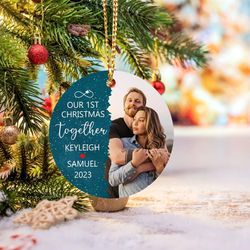 photo our first christmas together ornament