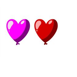 heart balloons download, heart balloons digital cut file, heart balloons digital clip art, heart balloons engraving svg