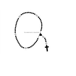 rosary cut files for cutting, catholic rosary download image file, rosary svg clipart image, rosary dxf clipart, rosary