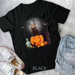 funny ferret pumpkin tshirt halloween costume gifts tee unisex t-shirt