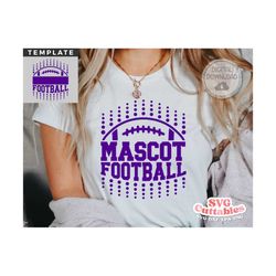 football svg - football cut file -  football template 0031 - svg - eps - dxf - football mom - silhouette - cricut cut fi