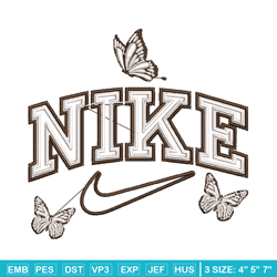 nike butterfly embroidery design, logo embroidery, logo design, logo shirt, digital download