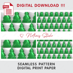 trendy christmas 3d inflated bubble puff design - seamless tileable pattern - digital paper - png 300 dpi