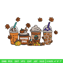 halloween coffee embroidery design, halloween embroidery, embroidery file,embroidery shirt, emb design, digital download