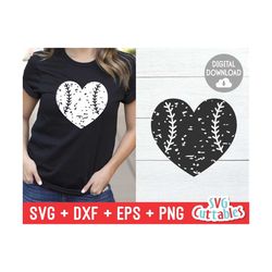 distressed baseball heart svg, distressed softball heart svg, eps, dxf, png, grunge baseball,  silhouette, cricut cut fi