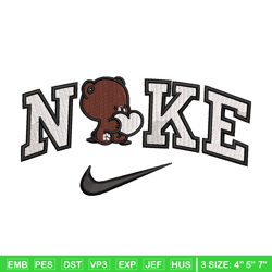 heart bear nike embroidery design, bear embroidery, embroidery file, embroidery shirt, nike design, digital download