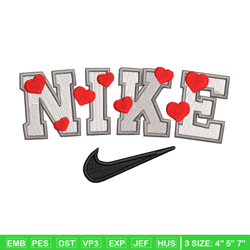 heart nike embroidery design, heart embroidery, nike design, embroidery shirt, embroidery file,digital download