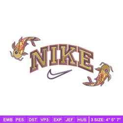 nike fish logo embroidery design, nike fish embroidery, nike design, logo shirt, embroidery shirt, digital download.