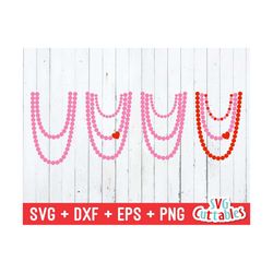valentine's svg - necklace svg - valentine's day svg - dxf -eps - png - pearl necklace - silhouette - cricut - cut file