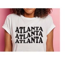 atlanta wavy city design svg | atlanta svg |svg |png |jpg| instant digital download