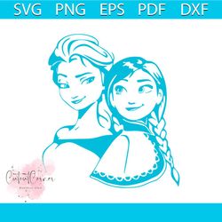 Anna Elsa Frozen Shirt Svg, Disney Princess, Disney Shirt Svg, Disney World, Walt Disney Svg, Disney Castle Svg, Png, Dx