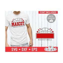 basketball svg - basketball template 007 - svg - eps - dxf - basketball team svg - silhouette - cricut cut file - svg fi