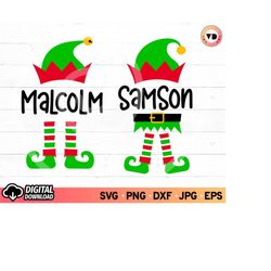 elf split monogram svg, christmas elf svg, elf christmas 2021 cut file, christmas svg, kids christmas svg, elf hat svg,