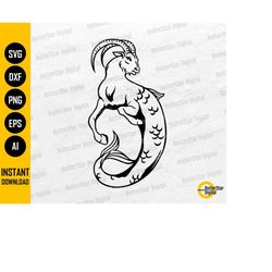 sea goat svg | capricornus svg | ancient mythical creature  svg | cricut cut file silhouette clip art vector digital dow