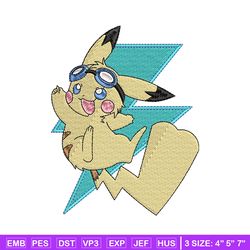 pikachu anime embroidery design, pokemon embroidery, embroidery file, anime design, anime shirt, digital download