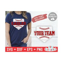 split home plate baseball svg - softball svg - cut file - distressed - grunge - svg - eps - dxf - png - silhouette - cri