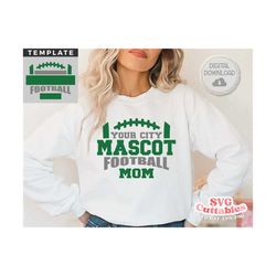 football svg - football cut file -  football template 0033 - svg - eps - dxf - football mom - silhouette - cricut cut fi