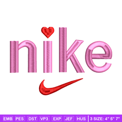 pink nike embroidery design, pink nike embroidery, nike design, embroidery shirt, logo shirt, digital download.