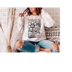 happiness grows where you plant it svg png, trendy svg, positive svg, trendy sublimation, boho inspirational svg, hippie