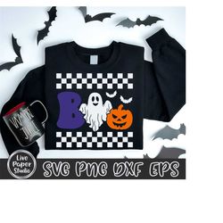 boo svg, halloween svg, ghost svg, spooky svg, pumpkin svg, bat svg, groovy ghost sublimation png, jack o lantern svg, d