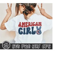 American Girl SVG PNG, 4th of July Svg, Fourth Of July Svg, Patriotic Shirt Svg, Independence Day Svg, Digital Download