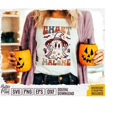 ghost malone svg png, funny ghost sublimation,trendy halloween shirt design iron,  groovy ghost clipart, halloween svg,