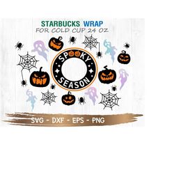 spooy season starbucks cup svg, spooy season svg, halloween, starbuck cup svg, diy venti for cricut 24oz venti cold cup,