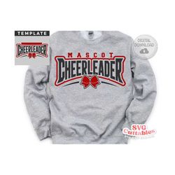 cheer svg cut file - cheerleader - cheer template 0074 - svg - eps - dxf - cheerleader - megaphone - silhouette - cricut