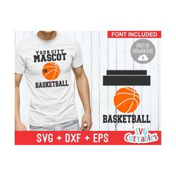 basketball svg - basketball template 001 - svg - eps - dxf - basketball team svg - silhouette - cricut cut file - svg fi