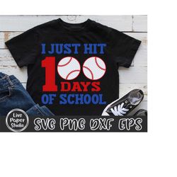 i just hit 100 days of school svg, 100 days baseball svg, 100 days of school svg, 100th day, teacher, digital download p