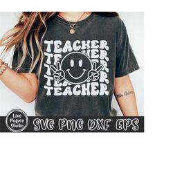 teacher svg, teacher shirt svg, retroteacher svg, educator svg, teacher life svg, back to school svg, digital download p