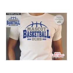 basketball svg - basketball template 0025 - svg - eps - dxf - basketball team svg - silhouette - cricut cut file - svg f