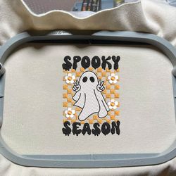 stay spooky embroidery machine file, spooky halloween embroidery design, spooky season embroidery design