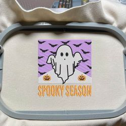 stay spooky embroidery design, spooky season embroidery design, spooky halloween embroidery machine design